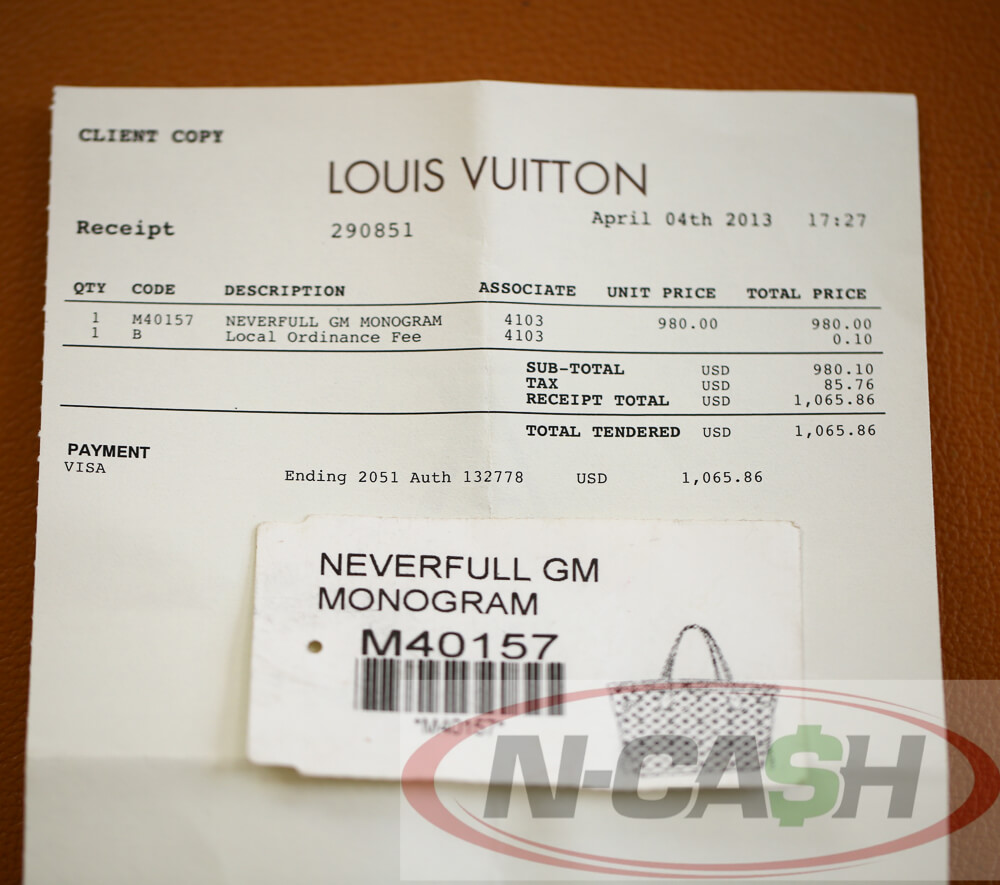 Louis Vuitton Neverfull GM Monogram w/ Entrupy Certificate for Sale in  Irvine, CA - OfferUp