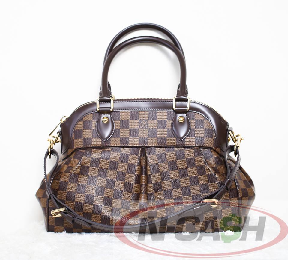 Louis Vuitton, Bags, Authentic Louis Vuitton Trevi Pm Handbag Purse  Damier Ebene Canvas Lv