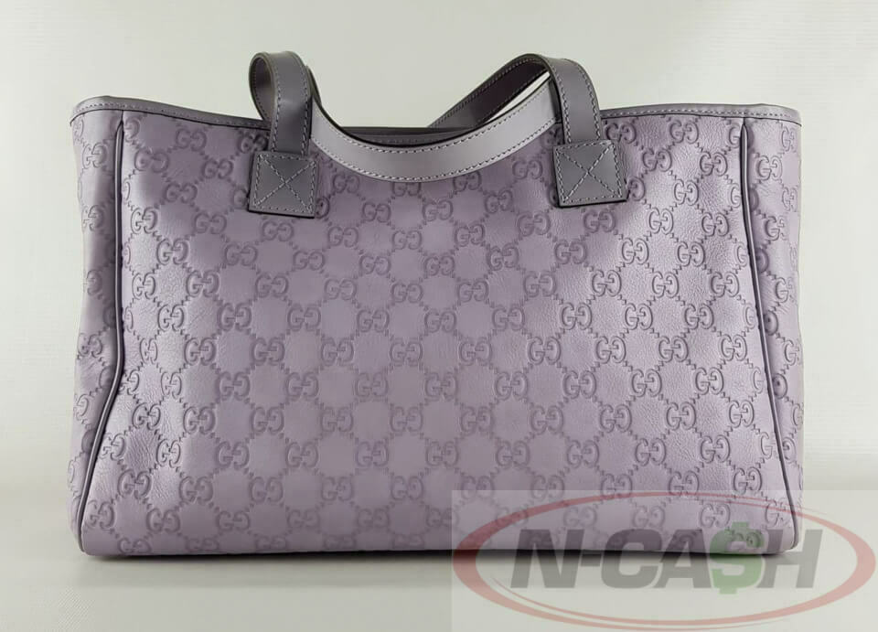 Gucci Lilac Guccissima Leather Tote Bag N Cash