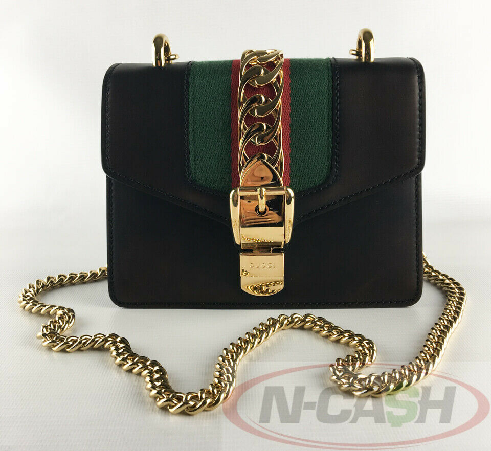 gucci sylvie leather mini chain bag