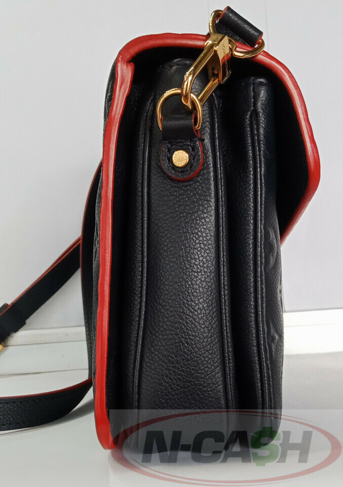Louis Vuitton Pochette Metis Black Emprinte Leather Monogram Flap Bag