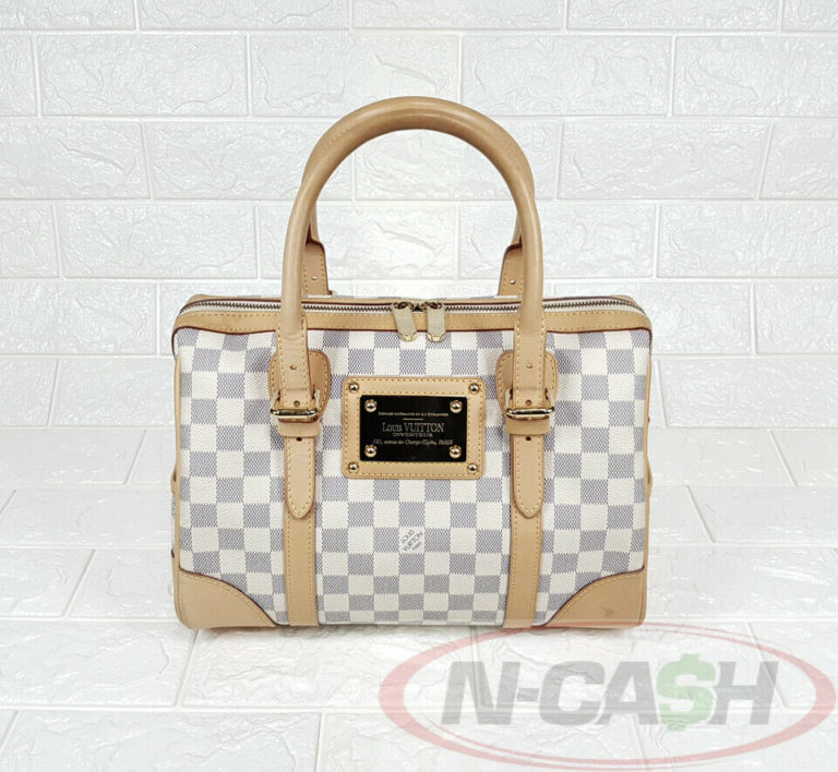 tas handbag Louis Vuitton Berkeley Damier Ebene Canvas & Leather