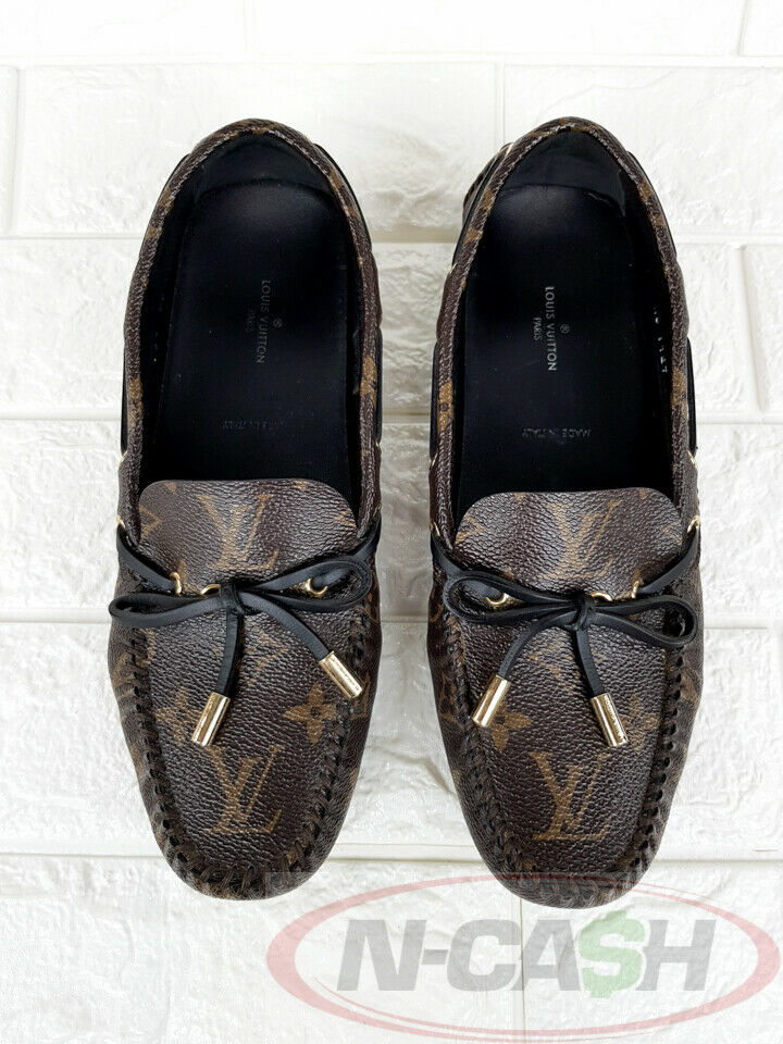 Pre-owned Louis Vuitton Brown Leather Gloria Loafers Size 40