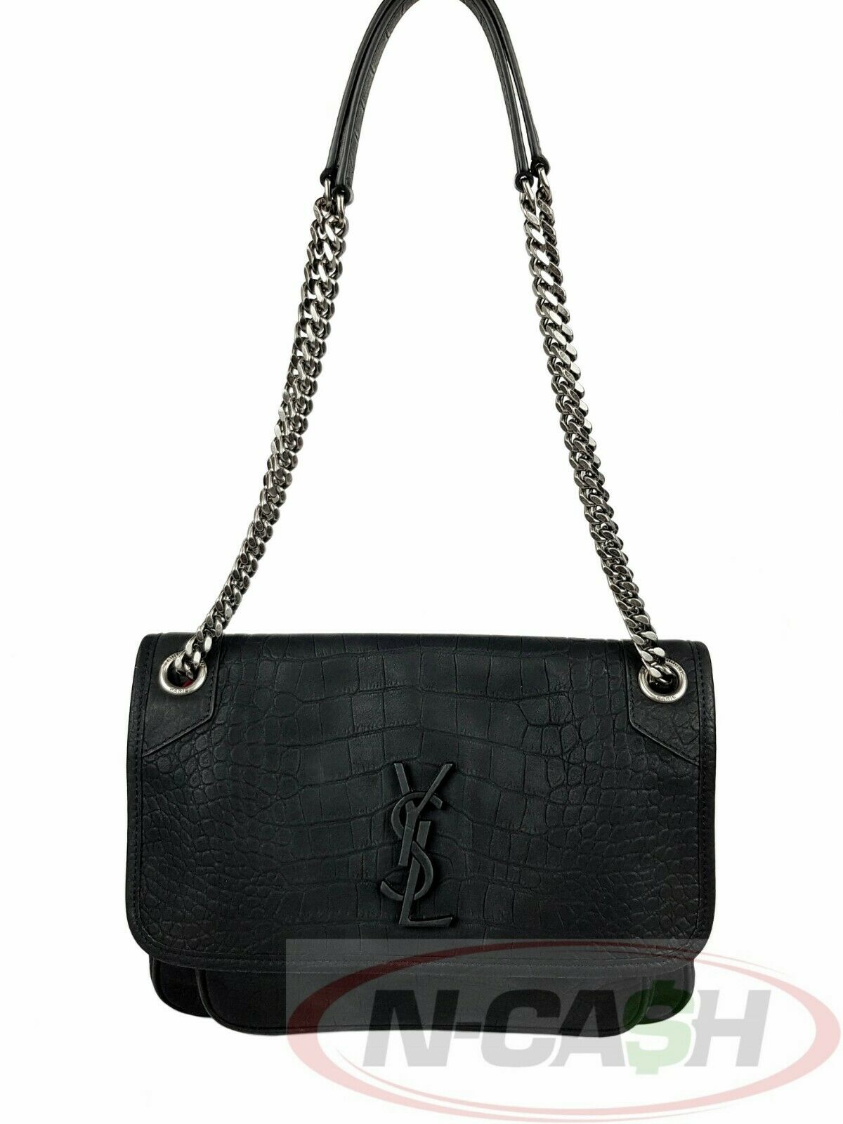 Ysl niki crocodile online embossed