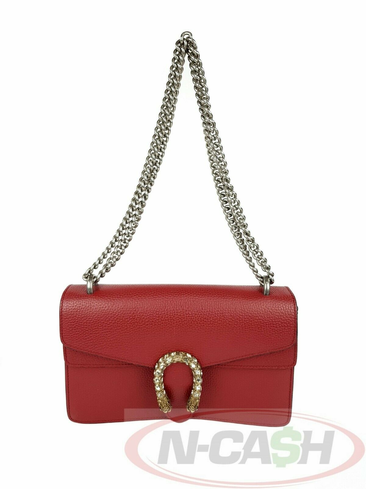 Gucci red cheap chain bag