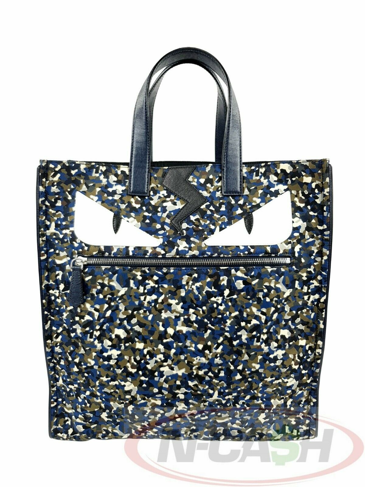 Fendi Nylon Vitello Confetti Print Monster Eye Tote | N-Cash