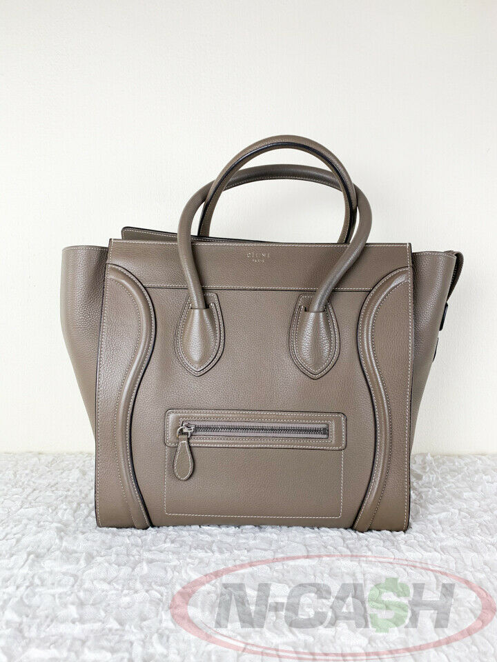 Celine Mini Luggage in Souris Drummed Leather | N-Cash