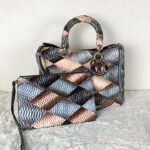 Christian Dior Snakeskin Patchwork Diorissimo Bag_pawnshop