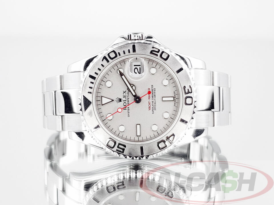 Rolex Oyster Perpetual YachtMaster Platinum Bezel 35mm REF:168622