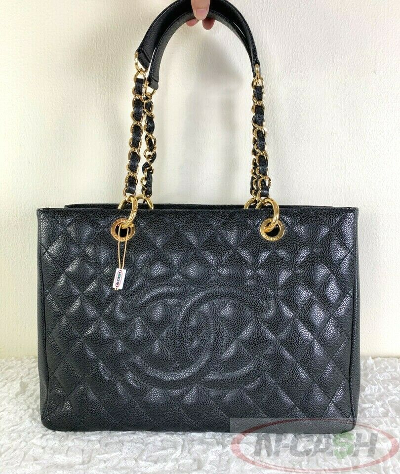 Chanel quilted caviar discount tote