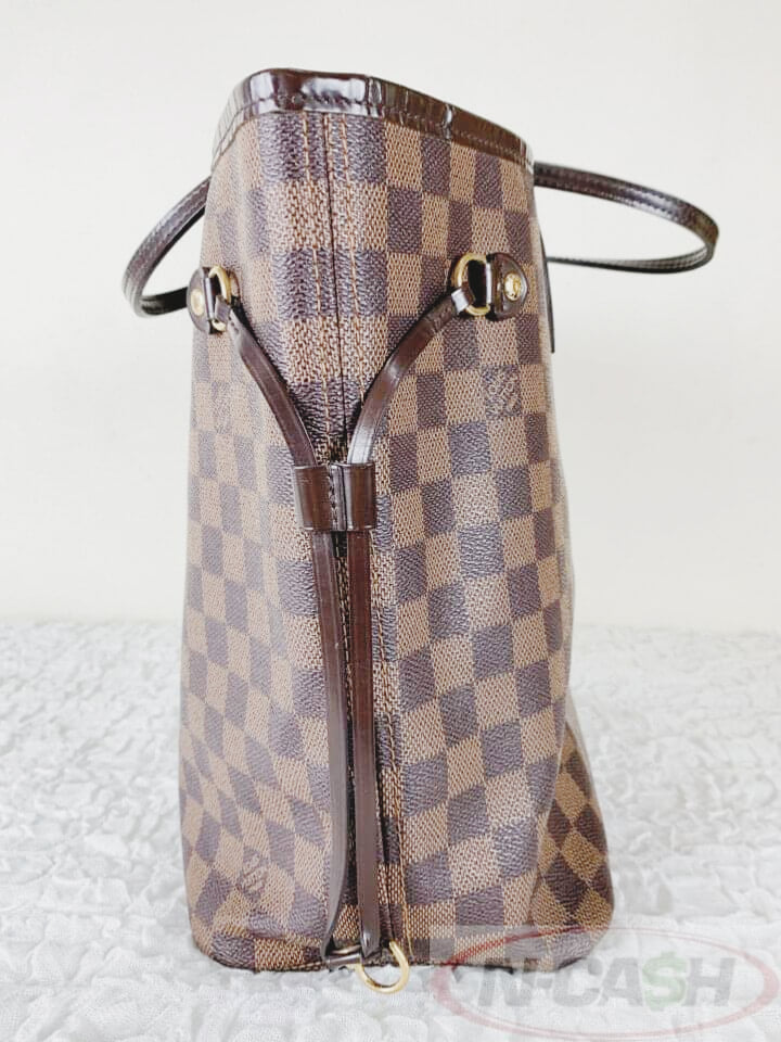 Louis Vuitton Neverfull MM in Damier Ebene Canvas with Pouch
