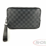 LOUIS VUITTON Damier Graphite Kasai Clutch Bag_pawnshop