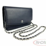 CHANEL Black Sevruga Wallet on Chain WOC Clutch Bag_pawnshop