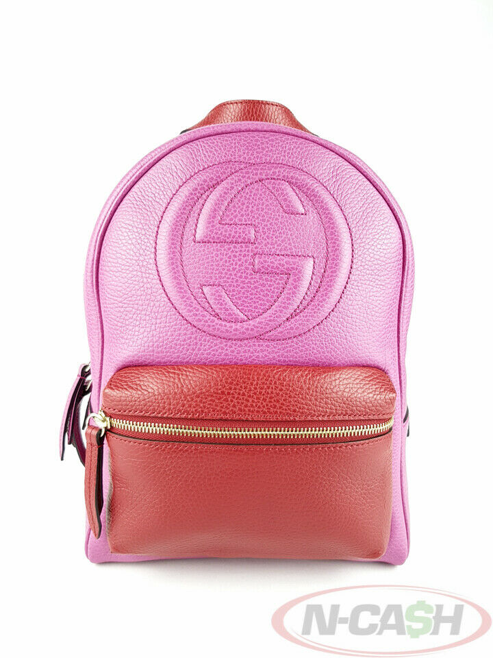 Gucci Pink Red Soho Chain Backpack | N-Cash