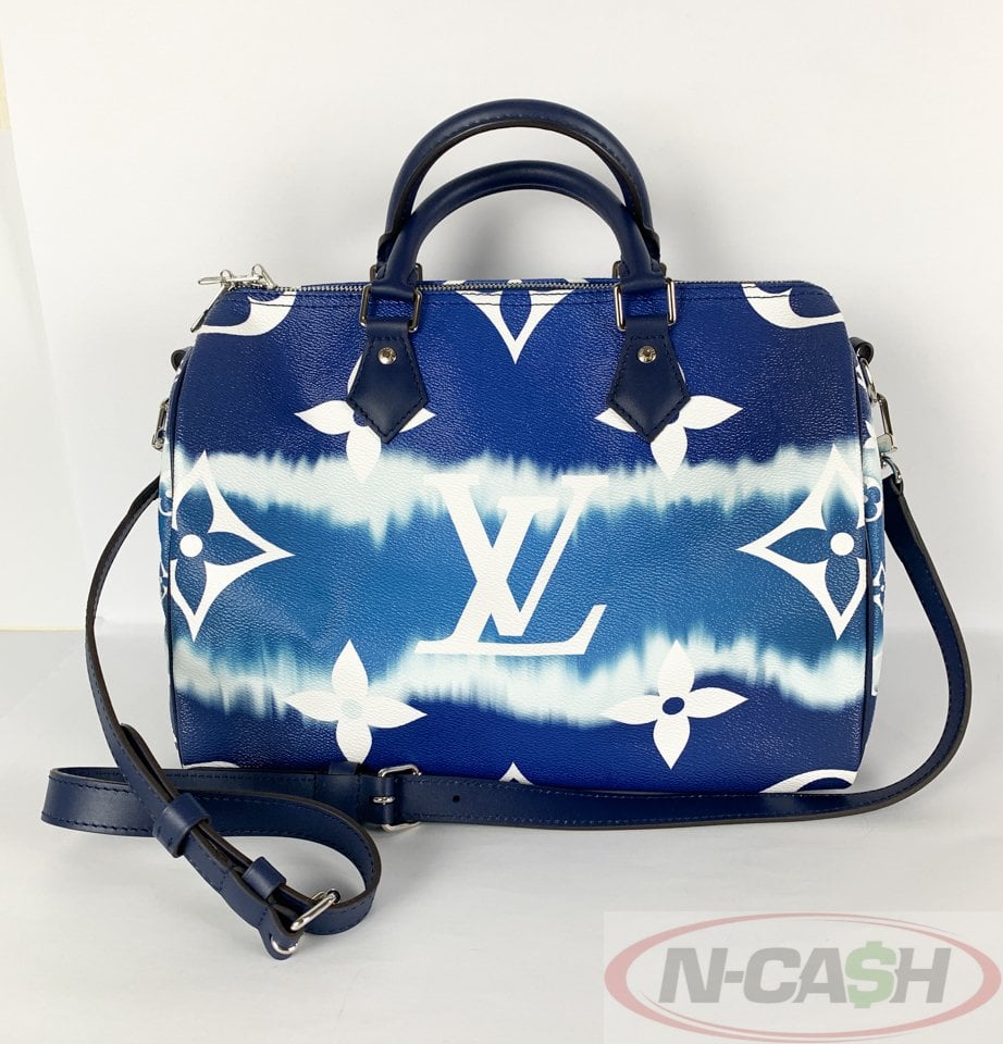 Louis Vuitton Blue Lv Escale Speedy Bandouliere 30 ref.617639