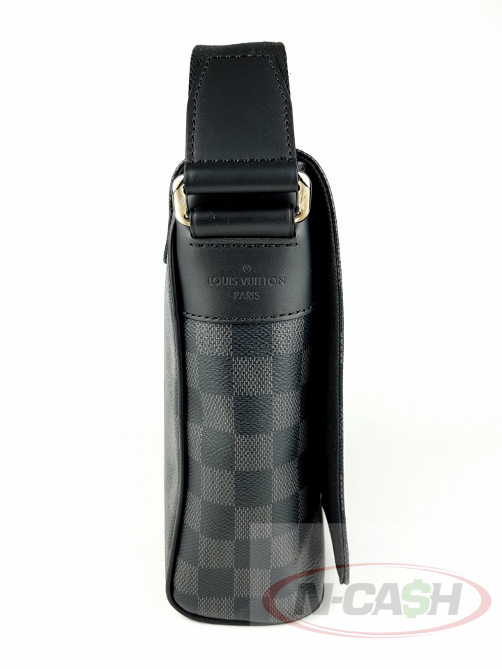 LOUIS VUITTON Louis Vuitton Danube PM NM N40239 Damier Graphite Black  Silver Hardware Men's Shoulder Bag
