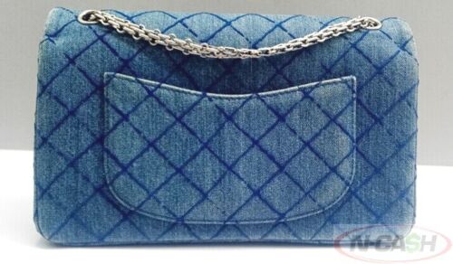 Chanel Blue Metallic Reissue 226 Double Flap Bag