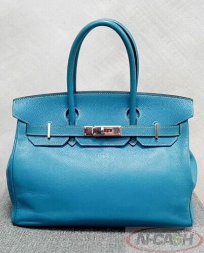 Hermes Birkin 30cm Bleu Jean Epsom Leather Tote Bag | N-Cash