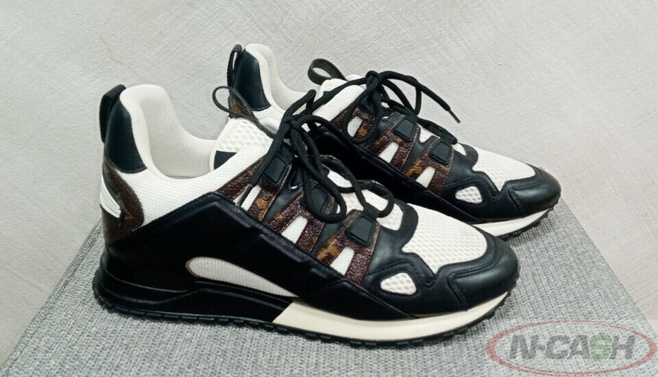 Louis Vuitton Shoes Black White Leather Sneakers