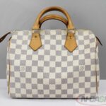 LOUIS VUITTON Speedy 25 Damier Azur Canvas Bag_pawnshop