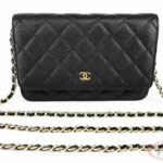 CHANEL Caviar Leather Black WOC Quilted Flap Bag_pawnshop