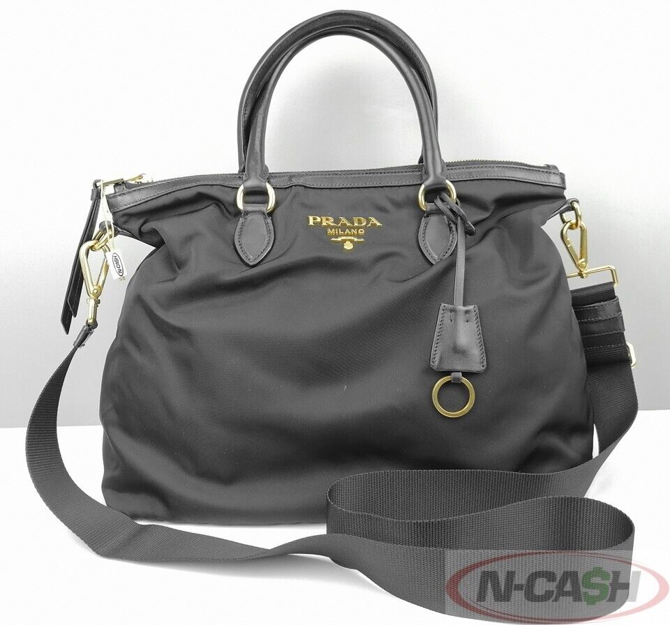 Prada 1BC060 Nero Tessuto Soft Calf Tote Bag | N-Cash
