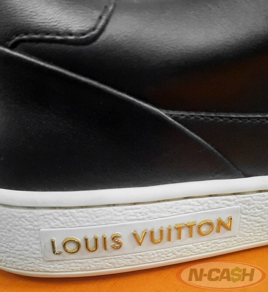 Louis Vuitton Black Frontrow Calfskin Leather Sneakers Eu355 N Cash 5382